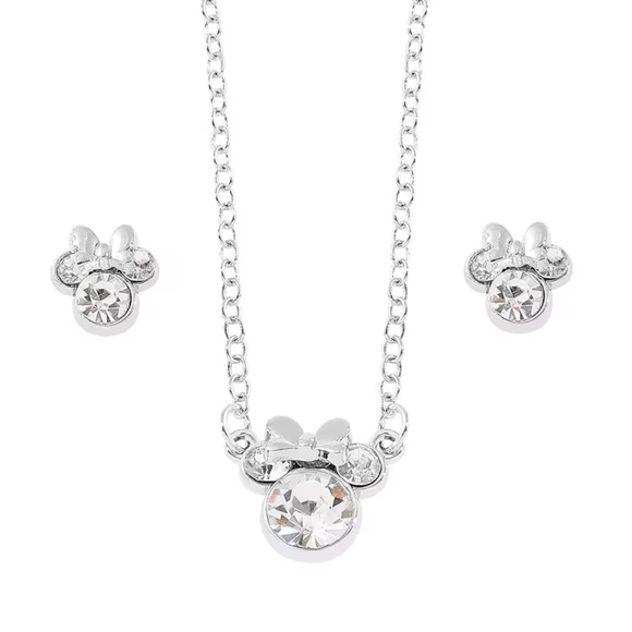 Jewelry - Sterling Silver Minnie Mouse Cubic Zirconia Jewelry Set